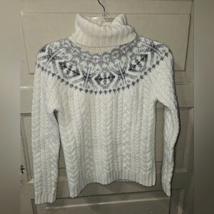 Lauren Ralph Lauren Hand Knit Wool Angora Blend Long Sleeve Winter Sweater